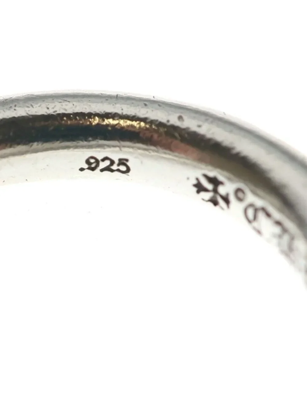 Chrome Hearts Nail Crsball Cross Ball Ring Silver